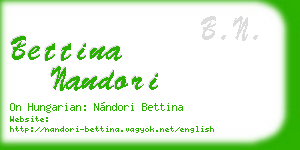 bettina nandori business card